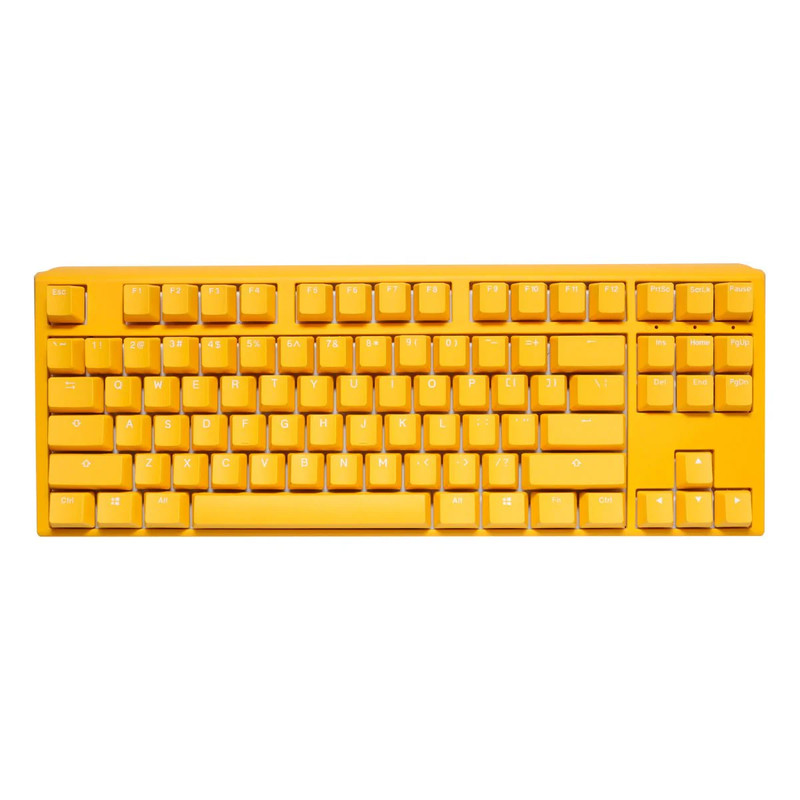 Ducky One 3 Yellow TKL Wired Mechanical Gaming Keyboard - Cherry Silent Red - لوحة مفاتيح
